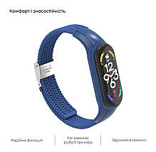 Ремешок Nylon ArmorStandart Braided Solo Loop для Xiaomi Mi Band 7/6/5/4 Blue (ARM69903), фото 4