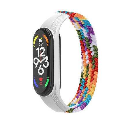Ремешок Nylon ArmorStandart Braided Solo Loop для Xiaomi Mi Band 7/6/5/4 Pride Edition size S (ARM64941), фото 1