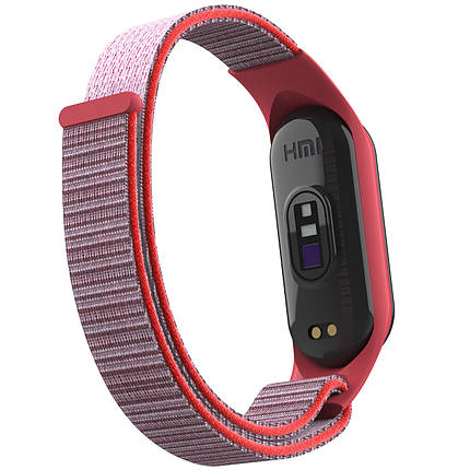 Ремешок Nylon ArmorStandart для Xiaomi Mi Band 7/6/5/4 Grey / Red (ARM67853), фото 3