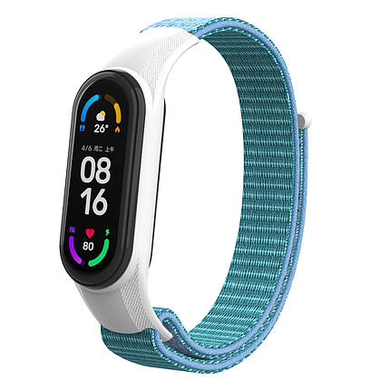 Ремешок Nylon ArmorStandart для Xiaomi Mi Band 7/6/5/4 Light Blue (ARM69066), фото 1