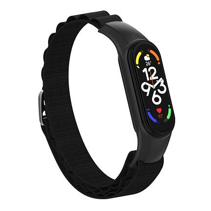 Ремешок Polyester ArmorStandart AlpinaStyle для Xiaomi Mi Band 7/6/5/4 Black (ARM64987), фото 2