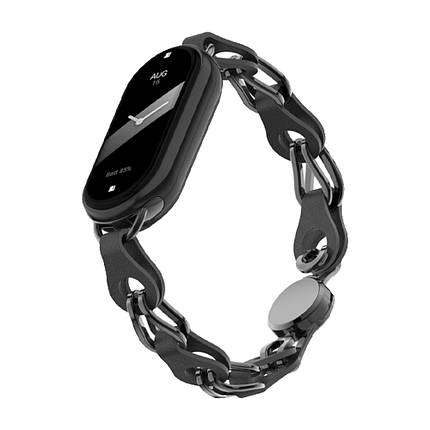 Ремінець PU ArmorStandart Chain Wristband для Xiaomi Mi Band 8 Black (ARM69921), фото 2