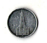 Германия - Третий рейх 5 рейхсмарок, 1935 Гарнизонная церковь в Потсдаме серебро №989