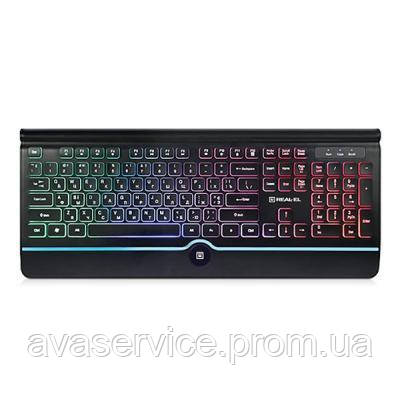 Клавіатура REAL-EL 8000 Comfort Backlit Black