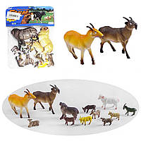 Игровой набор животных, набор сельских животных 12 элементов, игровой набор с животными 2 вида (SX650-1)