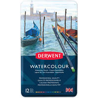 Карандаши цветные Derwent WatercolourWatercolour акварельные, 12 цв. в металл. коробке акварельные, 12 цв. в