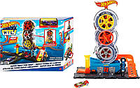 Трек Хот Вилс Головокружительные Трюки на шиномонтаже Hot Wheels City Super Twist Tire Shop HDP02 Оригинал