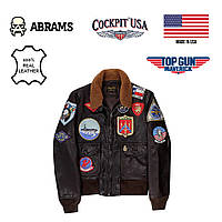 Куртка Cockpit USA Movie Hero Top Gun II Navy G-1 Jacket | Brown