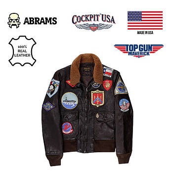 Куртка Cockpit USA Movie Hero™ Top Gun II Navy G-1 Jacket | Brown