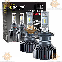 Светодиодные лампы LED головного света H7 12/24V 60W 6500K 8000Lm Chip ZES 2nd G (2шт) (пр-во Solar) PT