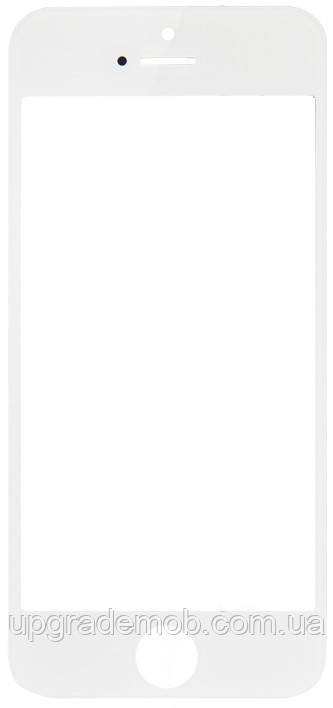 Скло дисплея iPhone 5S/SE біле з рамкою з OCA-плівкою