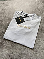 Мужская белая футболка Palm Angels брендовая повседневная футболка палм анджелс