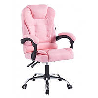 Крісло офісне на колесах Bonro BN-6070 рожеве
