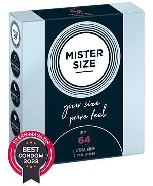 Презервативи Mister Size 64 Pure Feel 3 шт., фото 2