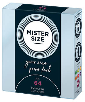 Презервативи Mister Size 64 Pure Feel 3 шт., фото 2