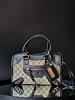 Balenciaga & Gucci Neo Classic Bag Black/Beige 28х19х13см