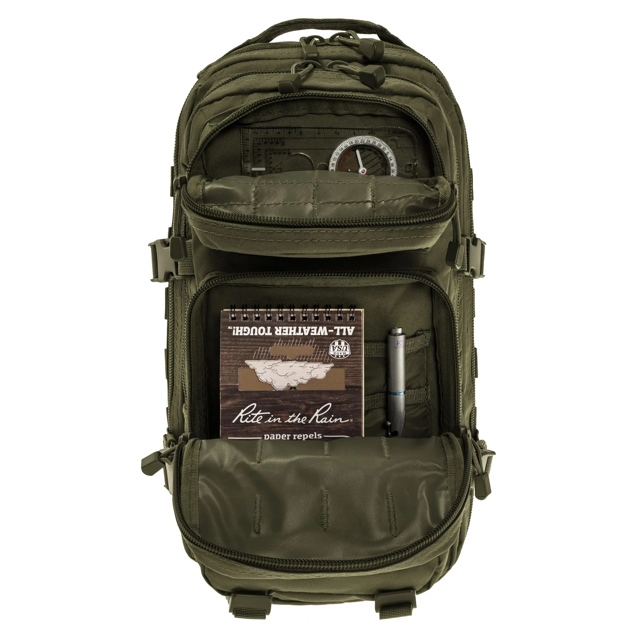 Рюкзак Mil-Tec Assault Pack Small 20 л - Olive - фото 2 - id-p1921358331