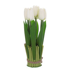 Композиція-букет з тюльпанів біла 25 см. 42044