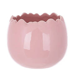 Кашпо керамічне Яйце рожеве 9 см. 33422