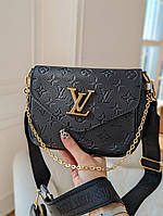 Сумка Louis Vuitton 2в1 стегана чорний