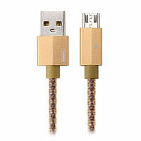 Micro USB кабель 1 м Gefon Remax RC-110m-Gold l