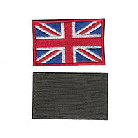 Шеврон ВСУ, военный / армейский, британский флаг, на липучке, 5 см * 8 см Код/Артикул 81