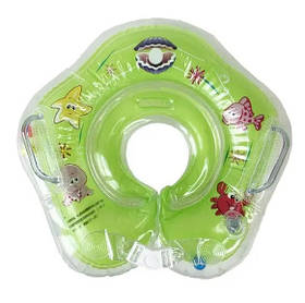 Коло для купання новонароджених на шию з перших днів життя з регулюванням розміру Mumlove Зелений