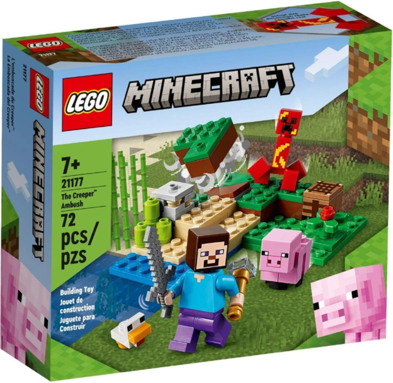 Конструктор LEGO <unk> Minecraft Засада Кріпера 7+, 72 деталі (21177)
