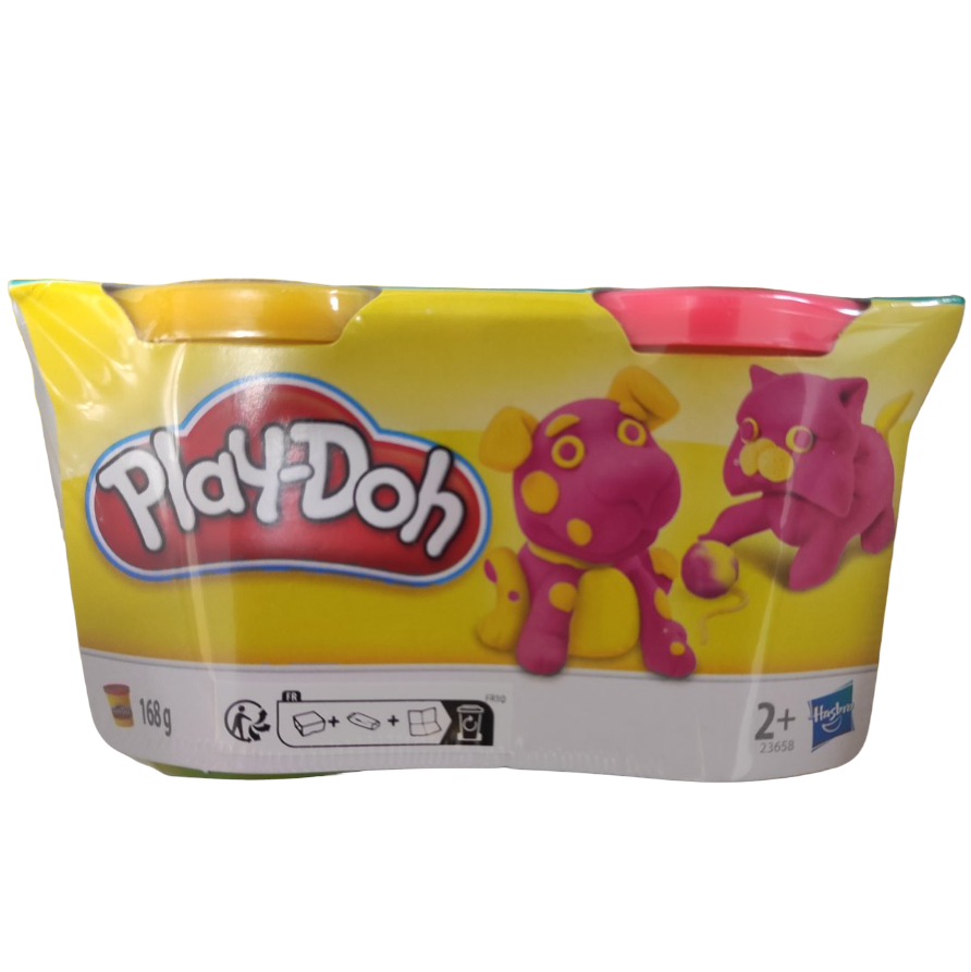 Набір пластиліну Play-Doh 2 кольори: жовтий і рожевий (23658)