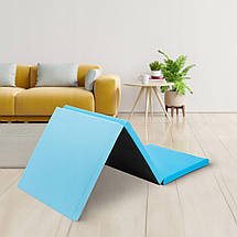 Мат гімнастичний складаний 4FIZJO 180 x 60 x 5 см 4FJ0570 Blue Poland, фото 5