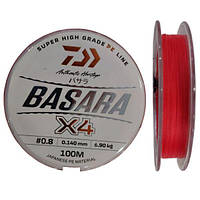 Шнур BASARA X4 Orange 0,10mm 3.9 kg 100 m