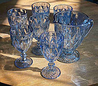 Набор для напитков 7 предметов Зеркальный изумруд голубой OLens DV-07204DL/BH-blue p