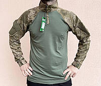 Рубашка мужская военная тактическая с липучками ВСУ (ЗСУ) Турция Ubaks Убакс 7295 XL 52 р хаки p