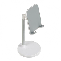 Настольный держатель для телефона / универсальная подставка для смартфона (белый цвет)