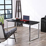 Письмовий стіл Loft-design Q-1600х700-32 мм біла стільниця на металевих ніжках, фото 6