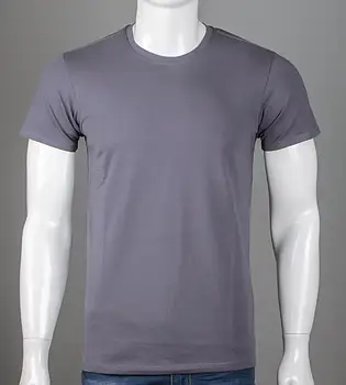 Футболка чоловіча Однотонна Сірий 2300м, XXL (1шт)