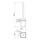 Йорж для унітазу настінний GAPPO G0710-9, збройова сталь, фото 5