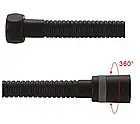 Душовий шланг GAPPO G45-3, латунь, 1500 мм, чорний, фото 3