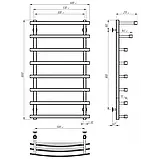 Рушникосушка водяна Lotos П8 500х1000 В нижнє підключення, фото 3