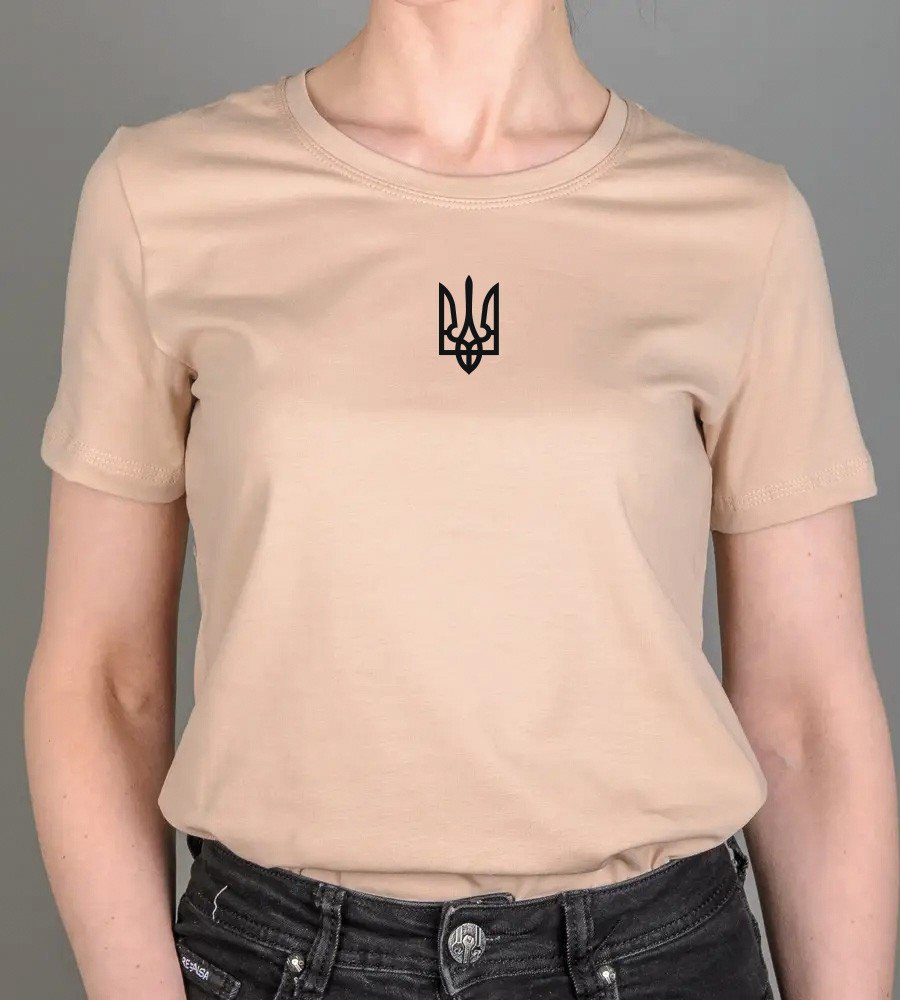 Футболка жіноча Тризуб 2301ж (Уп.4шт M-XXL), Бежевий
