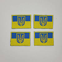 Шеврон на липучках Флаг с гербом ВСУ (ЗСУ) 20221814 6677 4х6 см o