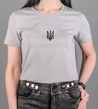 Футболка жіноча Тризуб 2301ж (Уп.4шт M-XXL), Світло-сірий