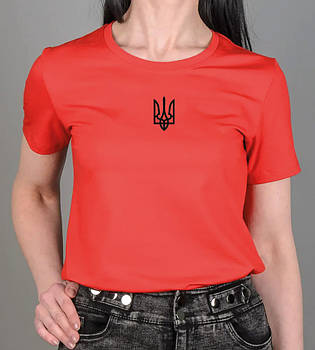 Футболка жіноча Тризуб 2301ж (Уп.4шт M-XXL), Червоний