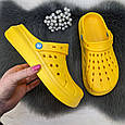 Сабо крокси жіночі м'яка піна яскраво-жовті Прогрес Україна 4042, фото 3