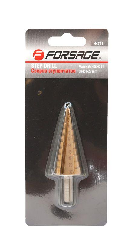 Свердло по металу ступеневе 4-22мм HSS 4241, в блістері