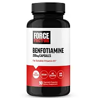 Бенфотиамин 250 мг (Benfotiamine) Force Factor 90 растительных капсул