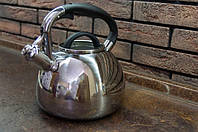 Чайник 2,8л з нержавіючої сталі зі свистком та бакелітовою ручкою Kamille 0674 o