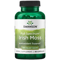 Ирландский мох полного спектра (Irish Moss) Swanson 400 мг 60 капсул