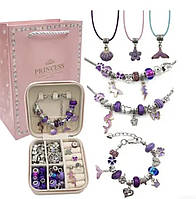 Набір pandora для створення прикрас і браслетів для дівчаток 66 елементів Пандора