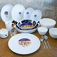 Набір посуду Luminarc Diwali White 51 предметів у тих тарі